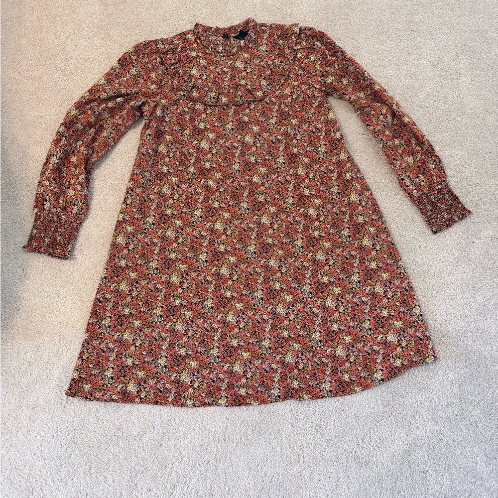 ASOS floral ruffle dress